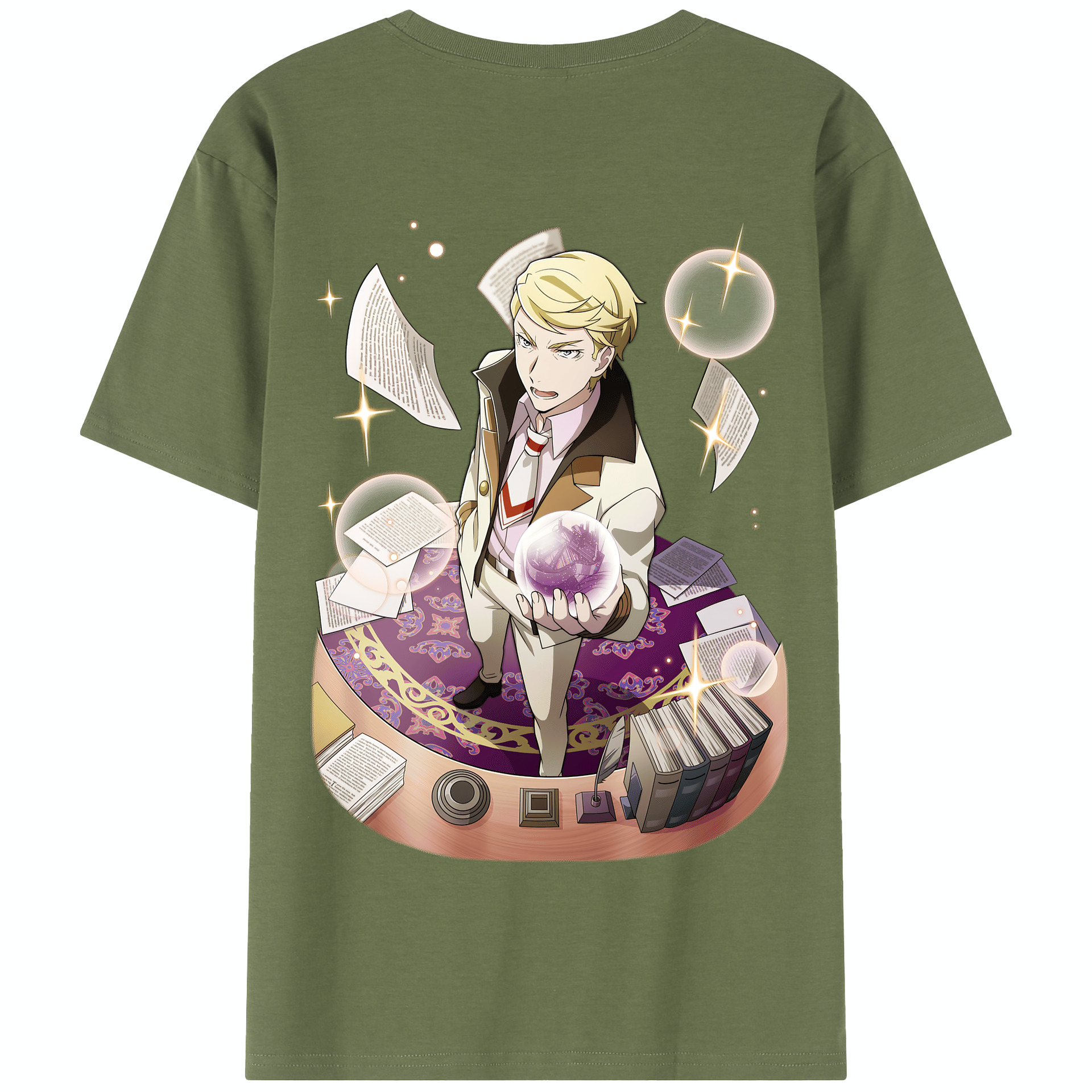 （画像用） 文豪ストレイドッグス Bungo Stray Dogs 綿100％半袖Tシャツ（背面プリント）